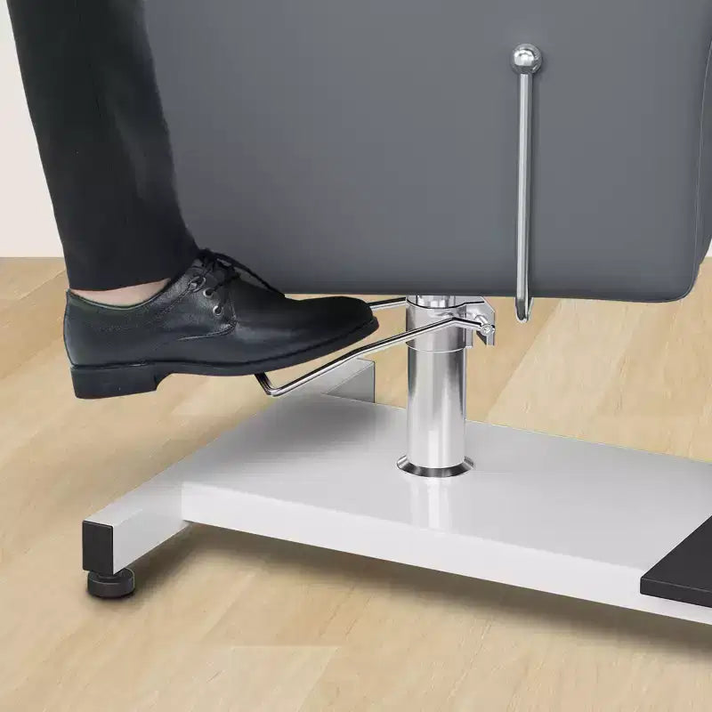 Fauteuil de pédicure avec tabouret, repose-pieds et bassin de massage, réglable en hauteur, fauteuil de pédicure avec repose-pieds inclinable hydraulique et pivotant à 360 degrés