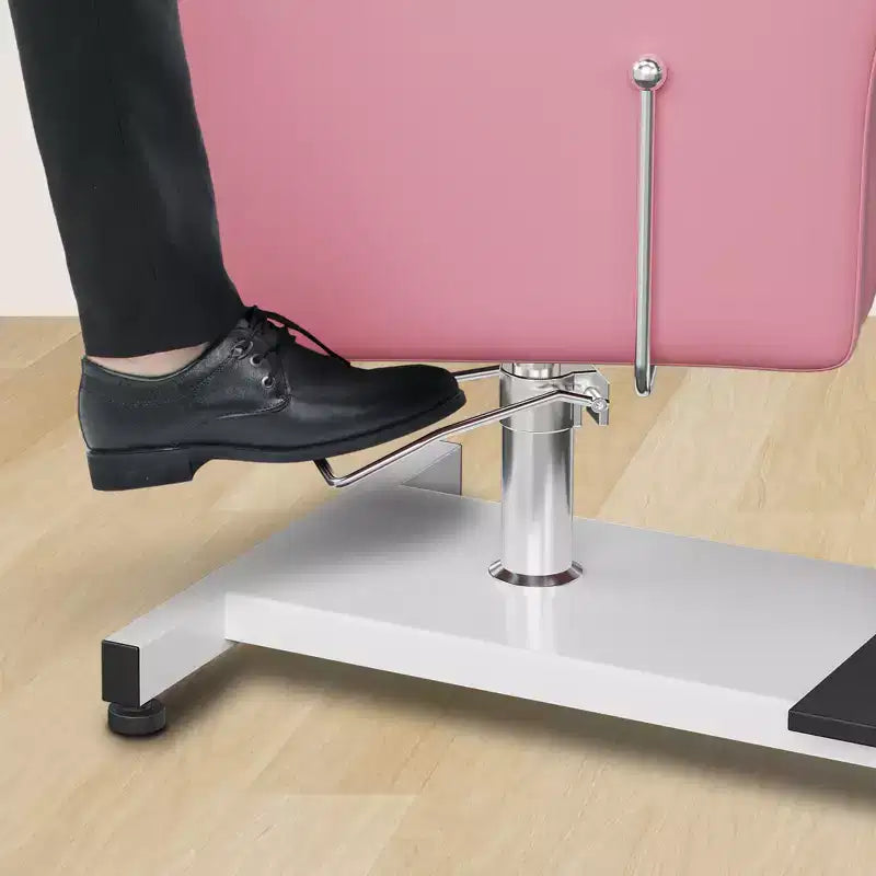 Fauteuil de pédicure avec tabouret, repose-pieds et bassin de massage, réglable en hauteur, fauteuil de pédicure avec repose-pieds inclinable hydraulique et pivotant à 360 degrés