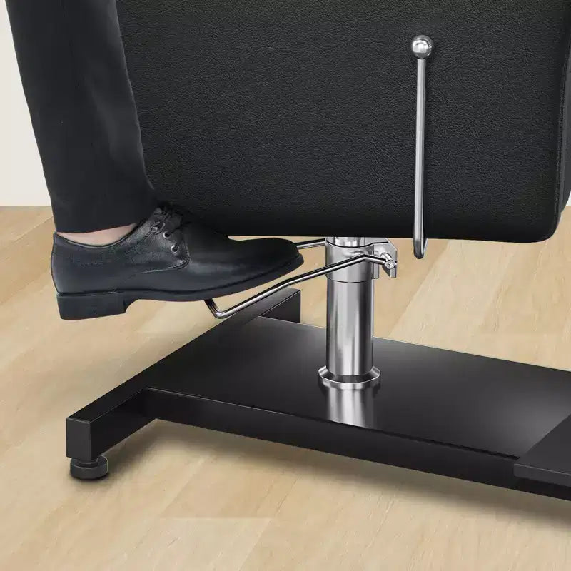 Fauteuil de pédicure avec tabouret, repose-pieds et bassin de massage, réglable en hauteur, fauteuil de pédicure avec repose-pieds inclinable hydraulique et pivotant à 360 degrés