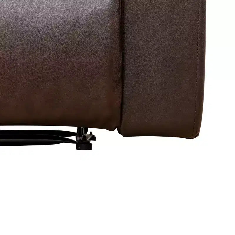 Causeuse inclinable en similicuir, Recliner 2 places avec dossier réglable pour salon, Marron