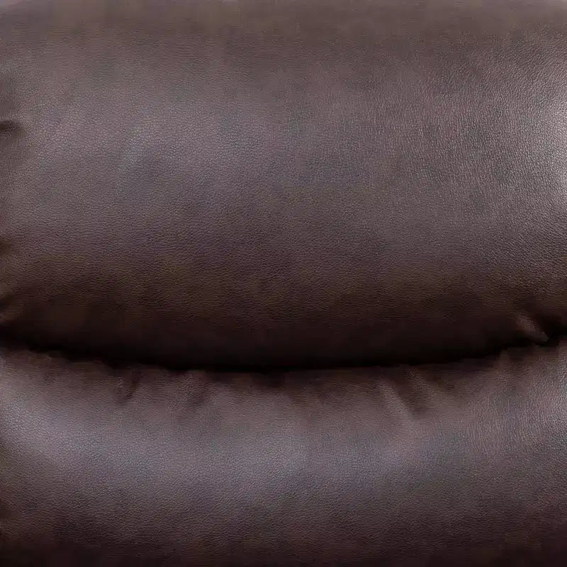 Causeuse inclinable en similicuir, Recliner 2 places avec dossier réglable pour salon, Marron