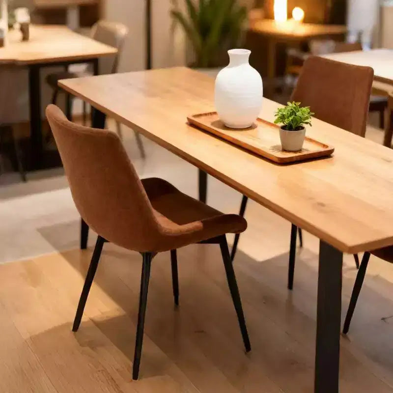 Chaises de salle à manger au design minimaliste et de style moderne pour cuisine et salle à manger, ensemble de 4 chaises de salle à manger sans accoudoirs à structure solide