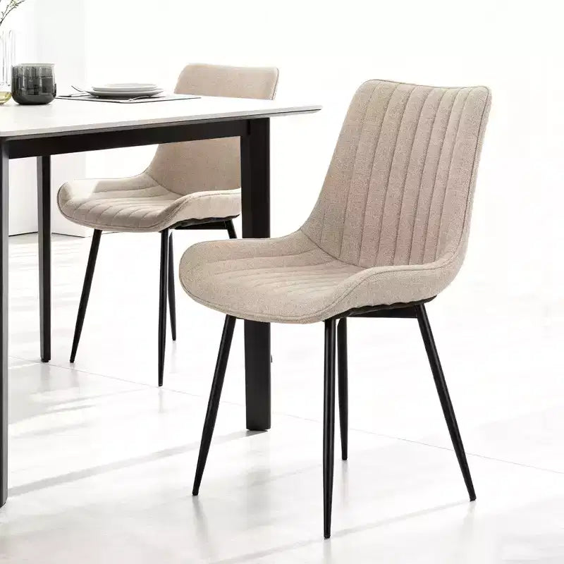Chaises de salle à manger au design minimaliste et de style moderne pour cuisine et salle à manger, ensemble de 4 chaises de salle à manger sans accoudoirs à structure solide