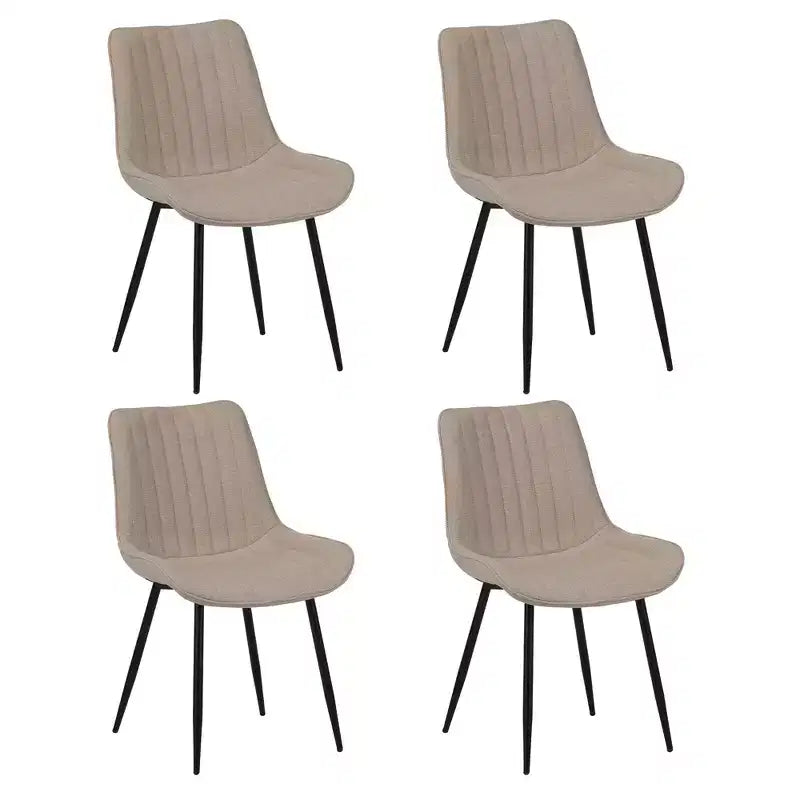 Chaises de salle à manger au design minimaliste et de style moderne pour cuisine et salle à manger, ensemble de 4 chaises de salle à manger sans accoudoirs à structure solide