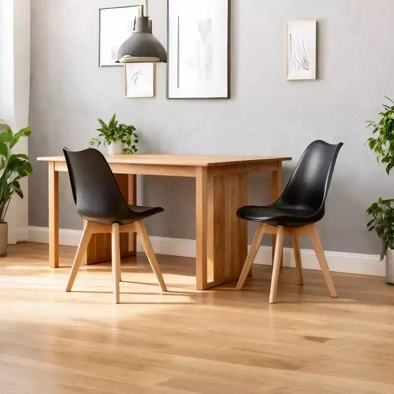 Chaises de salle à manger au design minimaliste et de style moderne pour cuisine et salle à manger, ensemble de 4 chaises de salle à manger sans accoudoirs à structure solide