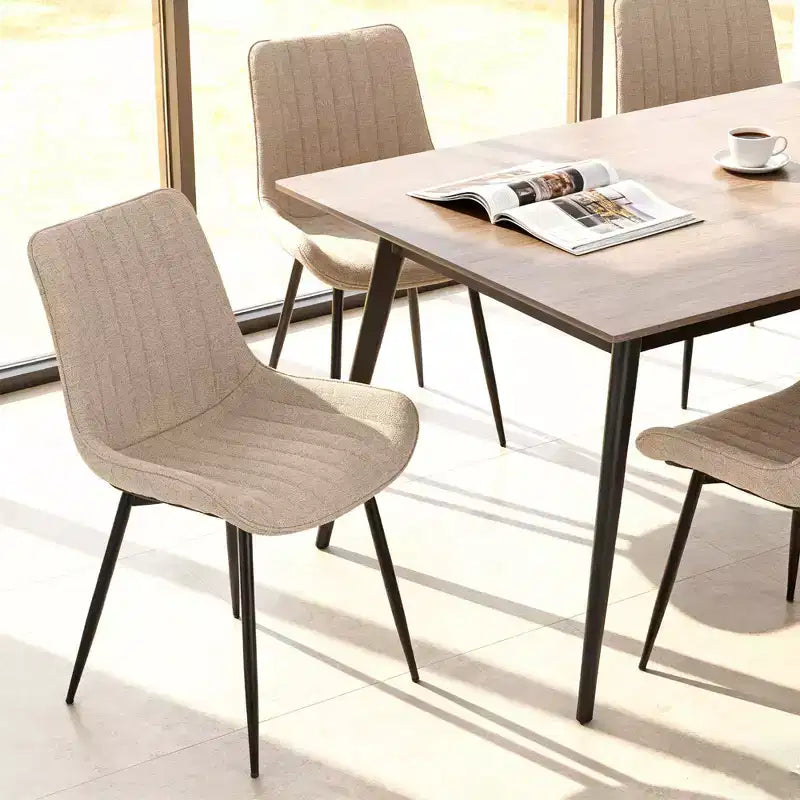 Okak Modern Style Minimalist-Design Home Dining Chairs for Kitchen Dining Room,Solid Frame Armless Seating Dining Chair Set of 4