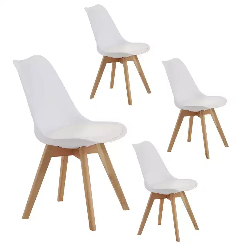 Chaises de salle à manger au design minimaliste et de style moderne pour cuisine et salle à manger, ensemble de 4 chaises de salle à manger sans accoudoirs à structure solide