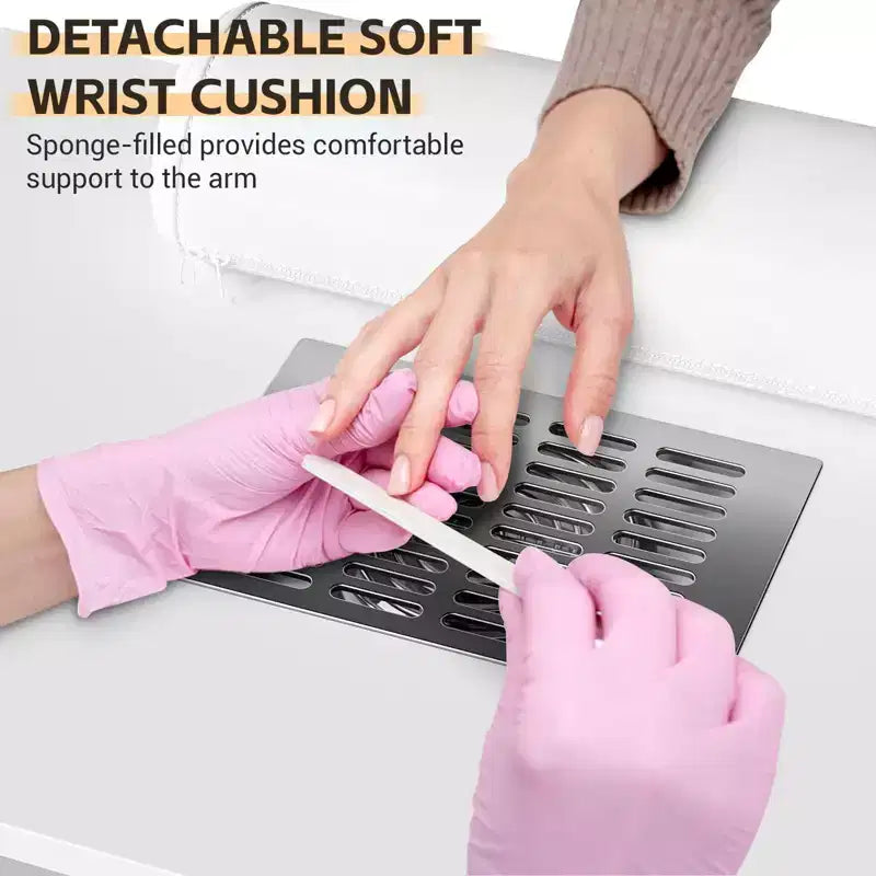 Table de manucure, bureau à ongles pour technicienne en pose d'ongles, poste de travail pour ongles avec collecteur de poussière électrique, table de rangement pour salon de manucure