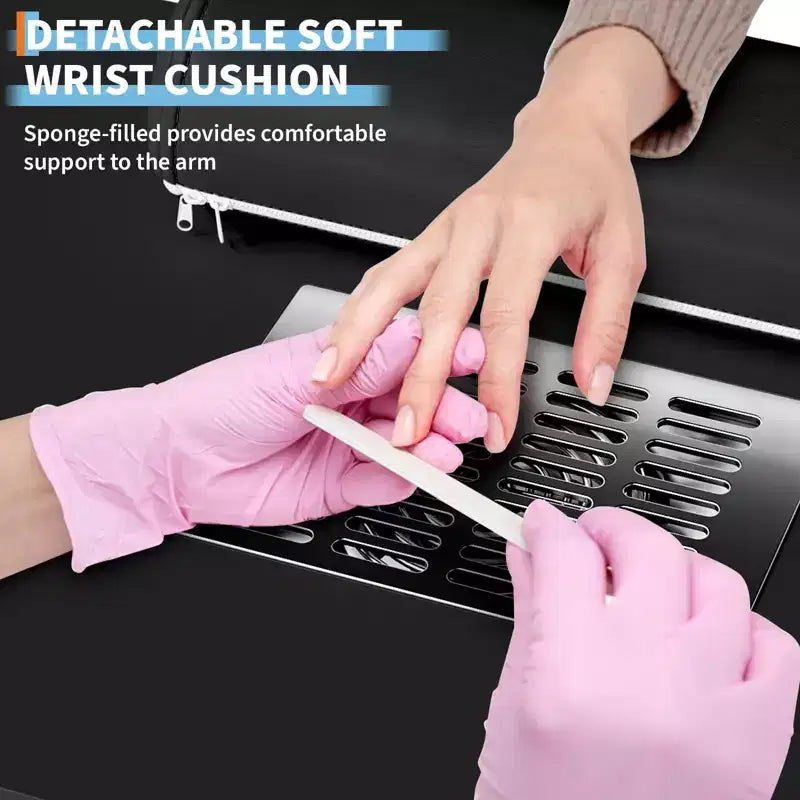 Table de manucure, bureau à ongles pour technicienne en pose d'ongles, poste de travail pour ongles avec collecteur de poussière électrique, table de rangement pour salon de manucure