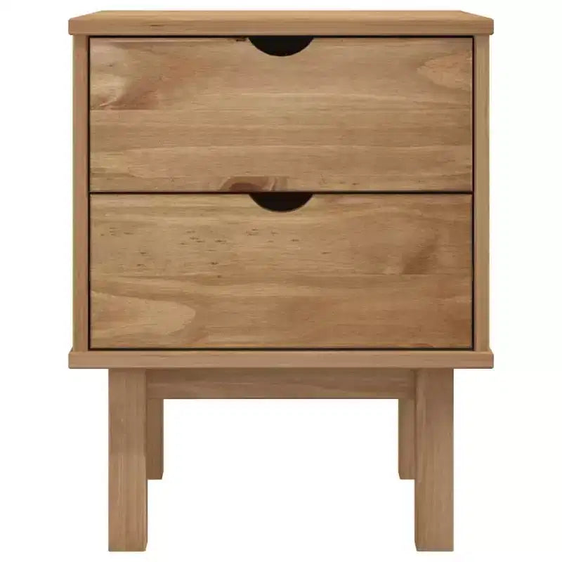 Table de chevet en pin massif marron rustique 45 x 39 x 57 cm
