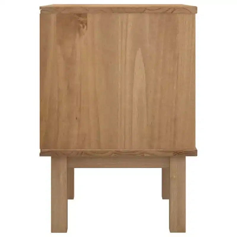 Table de chevet en pin massif marron rustique 45 x 39 x 57 cm