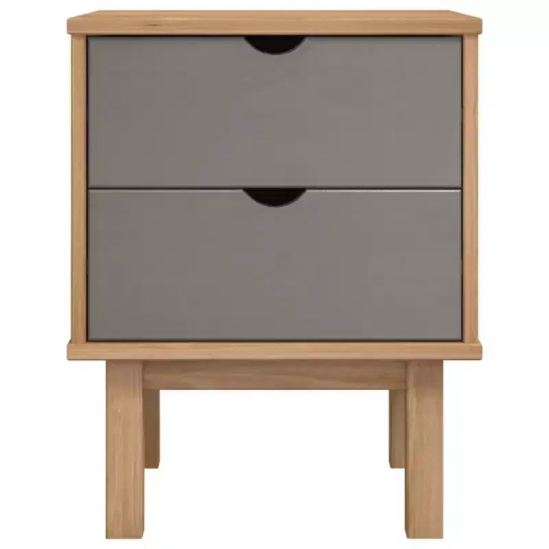 Table de chevet en pin massif marron rustique 45 x 39 x 57 cm