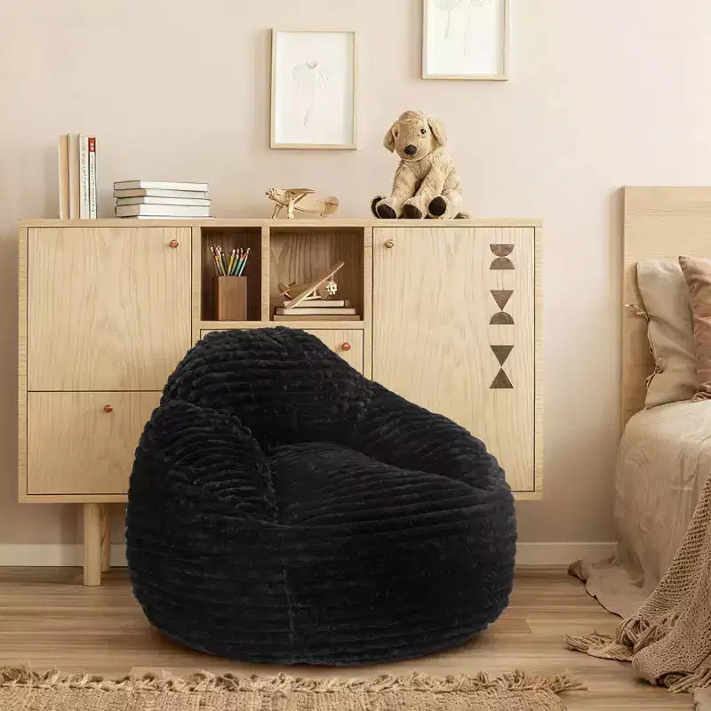 Pouf géant pour adultes, Canapé-pouf avec housse amovible, Fauteuil-canapé confortable avec mousse haute densité, Canapé-pouf pour chambre à coucher