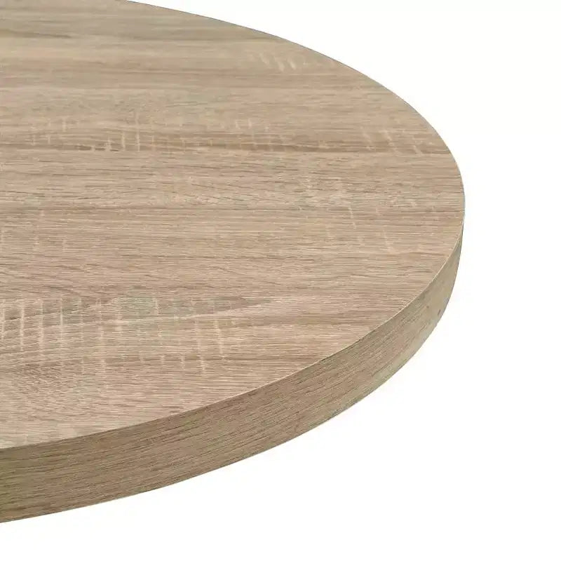 Table de bistro Table de bar de cuisine Table de salle à manger Bois d'ingénierie et acier Rond - Chêne 60 x 75 cm