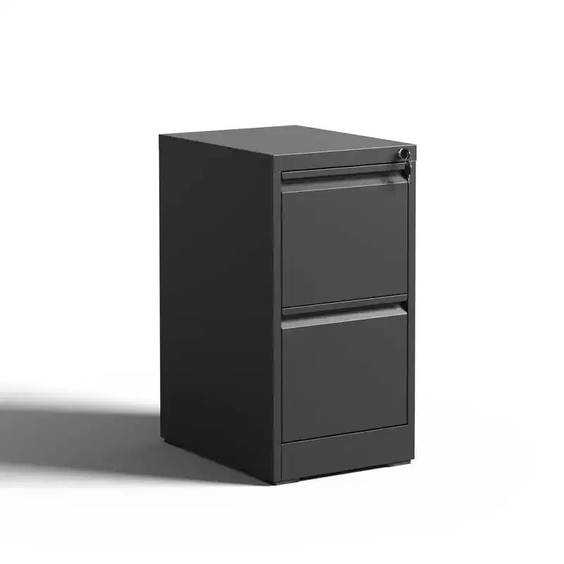 Classeur vertical en métal à 2 tiroirs de 28 po avec serrure, armoire de classement en acier noir pour bureau à domicile, convient aux formats A4/Legal/Lettre
