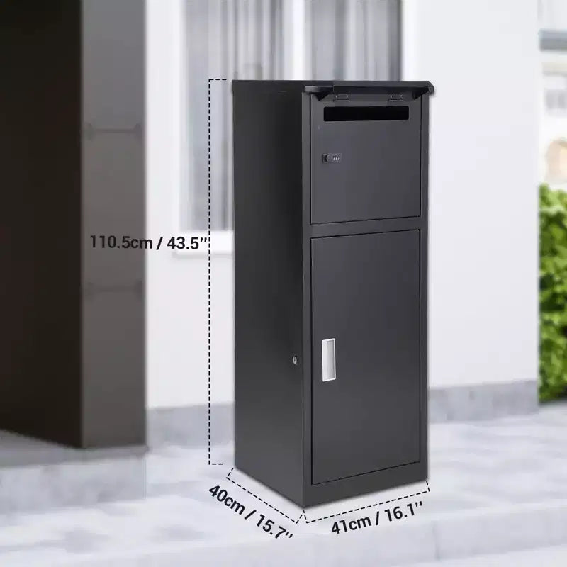 Boîte de livraison de colis, 7,2 pi³ en acier antivol avec serrure à combinaison, étanche pour porche et bord de trottoir