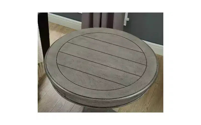 Table d'appoint piédestal ronde en bois, table de bout traditionnelle de 66 cm avec pieds sculptés, petite table basse intemporelle pour salon et chambre