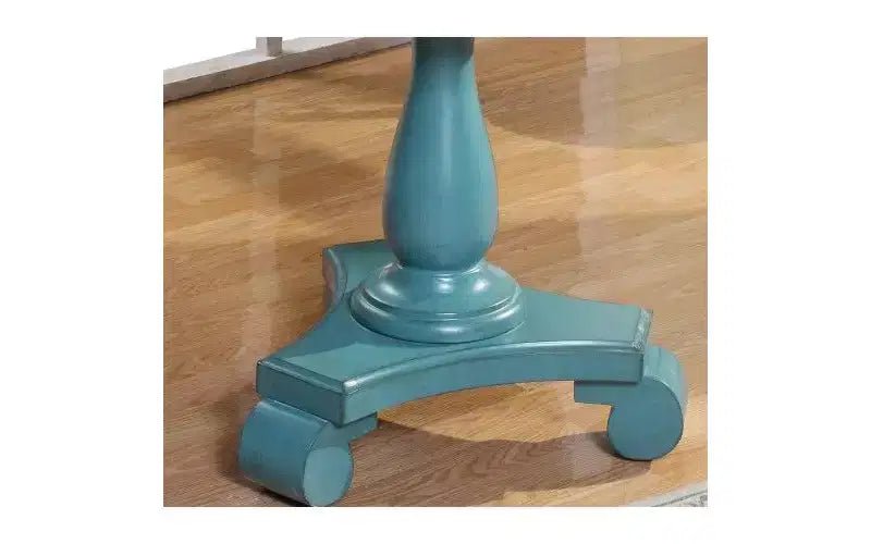 Table d'appoint piédestal ronde en bois, table de bout traditionnelle de 66 cm avec pieds sculptés, petite table basse intemporelle pour salon et chambre