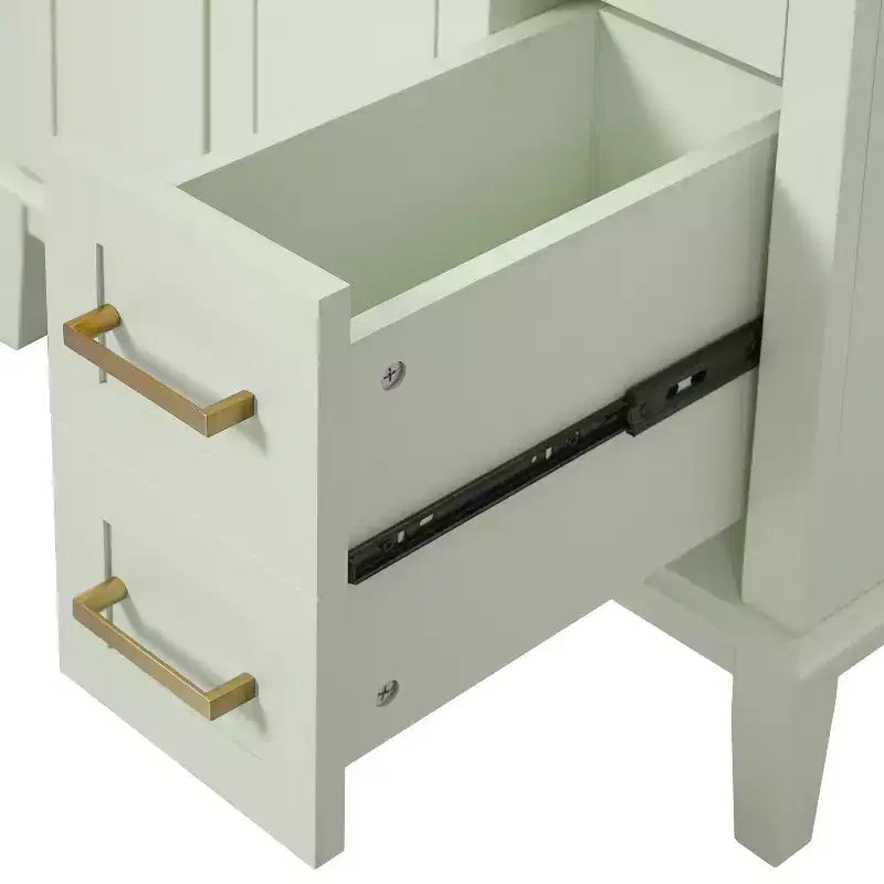 Meuble-lavabo de salle de bain de 76 cm avec évier, meuble de rangement de salle de bain avec portes et tiroirs à fermeture douce pour petit espace