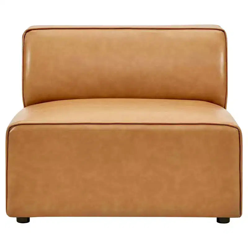 Chaise sans accoudoirs en cuir végétalien