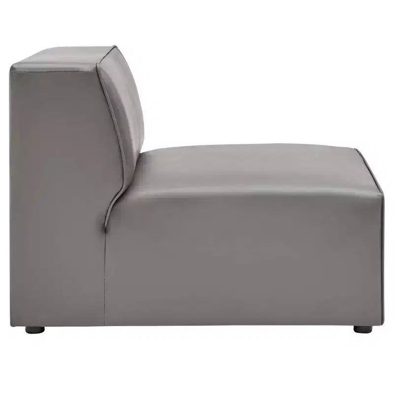 Chaise sans accoudoirs en cuir végétalien