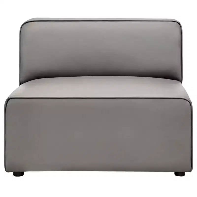 Chaise sans accoudoirs en cuir végétalien