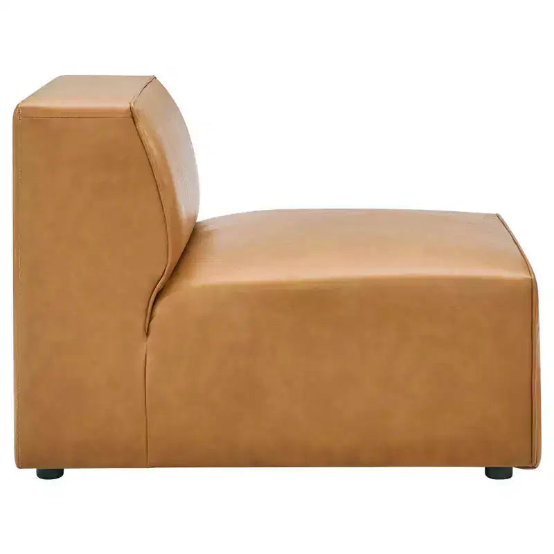 Chaise sans accoudoirs en cuir végétalien