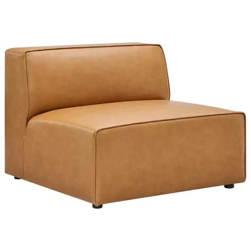 Chaise sans accoudoirs en cuir végétalien