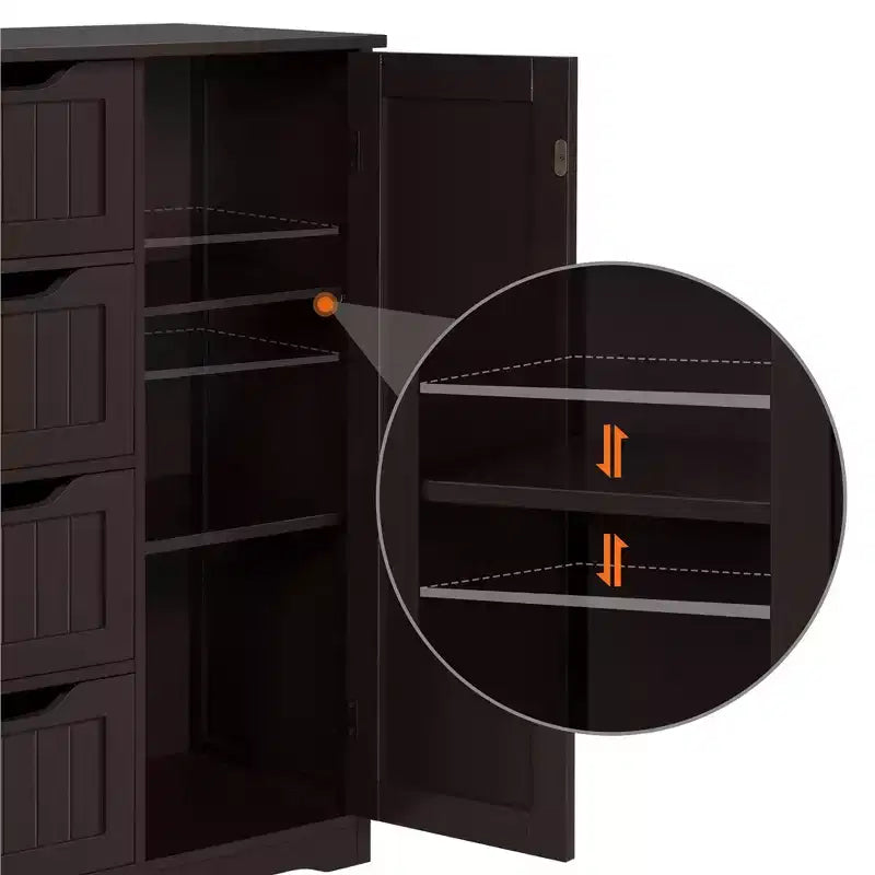 Meuble bas de salle de bain en bois avec 4 tiroirs