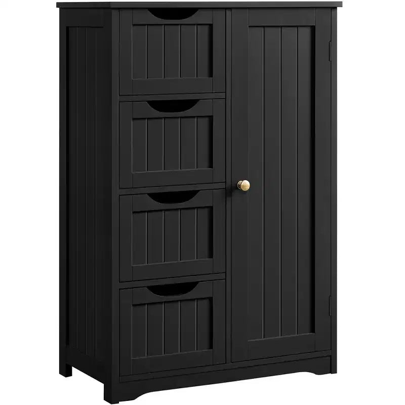 Yaheetech Wooden Bathroom Floor Cabinet with 4 Drawers