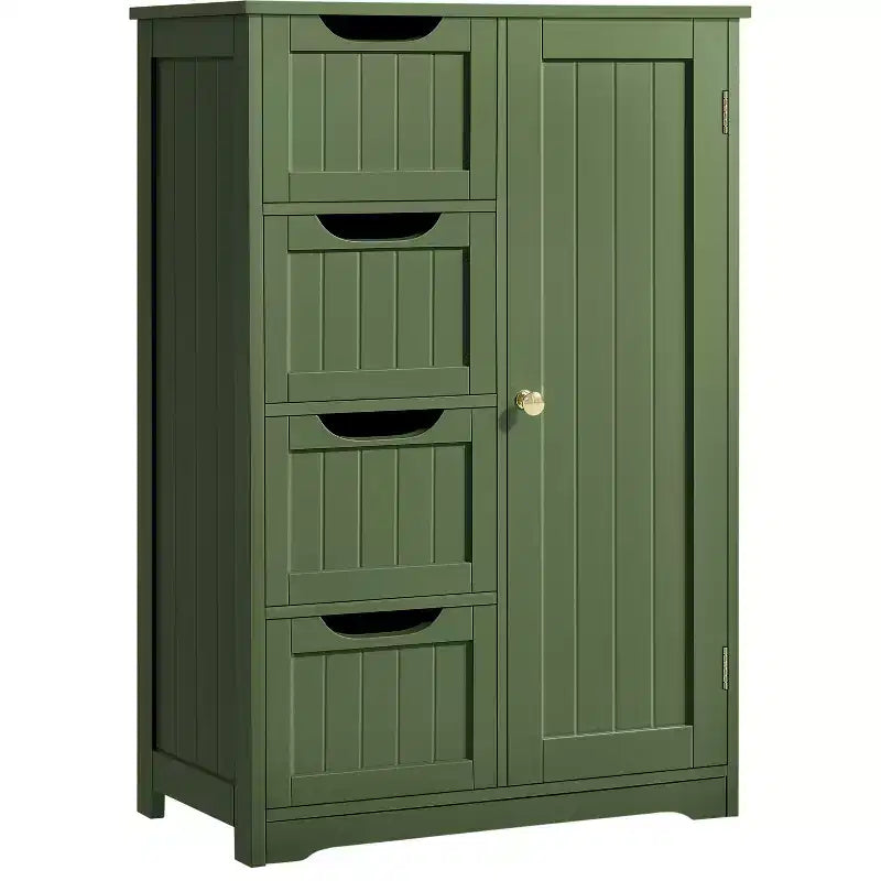 Meuble bas de salle de bain en bois avec 4 tiroirs