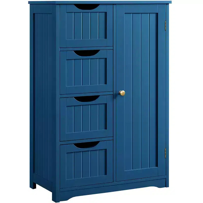 Meuble bas de salle de bain en bois avec 4 tiroirs