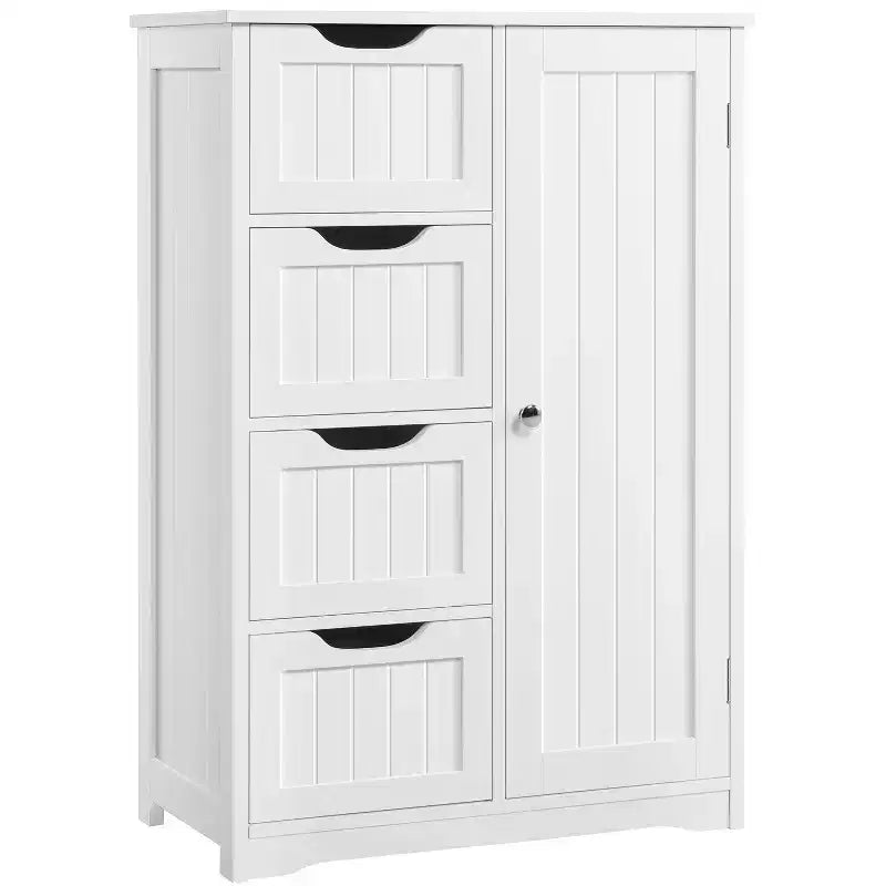 Meuble bas de salle de bain en bois avec 4 tiroirs